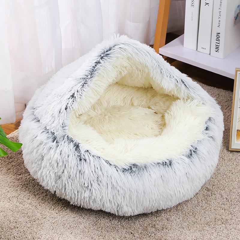 Cozy nook Cave Beds for Dogs cat Nesting bed Heating warm Winter