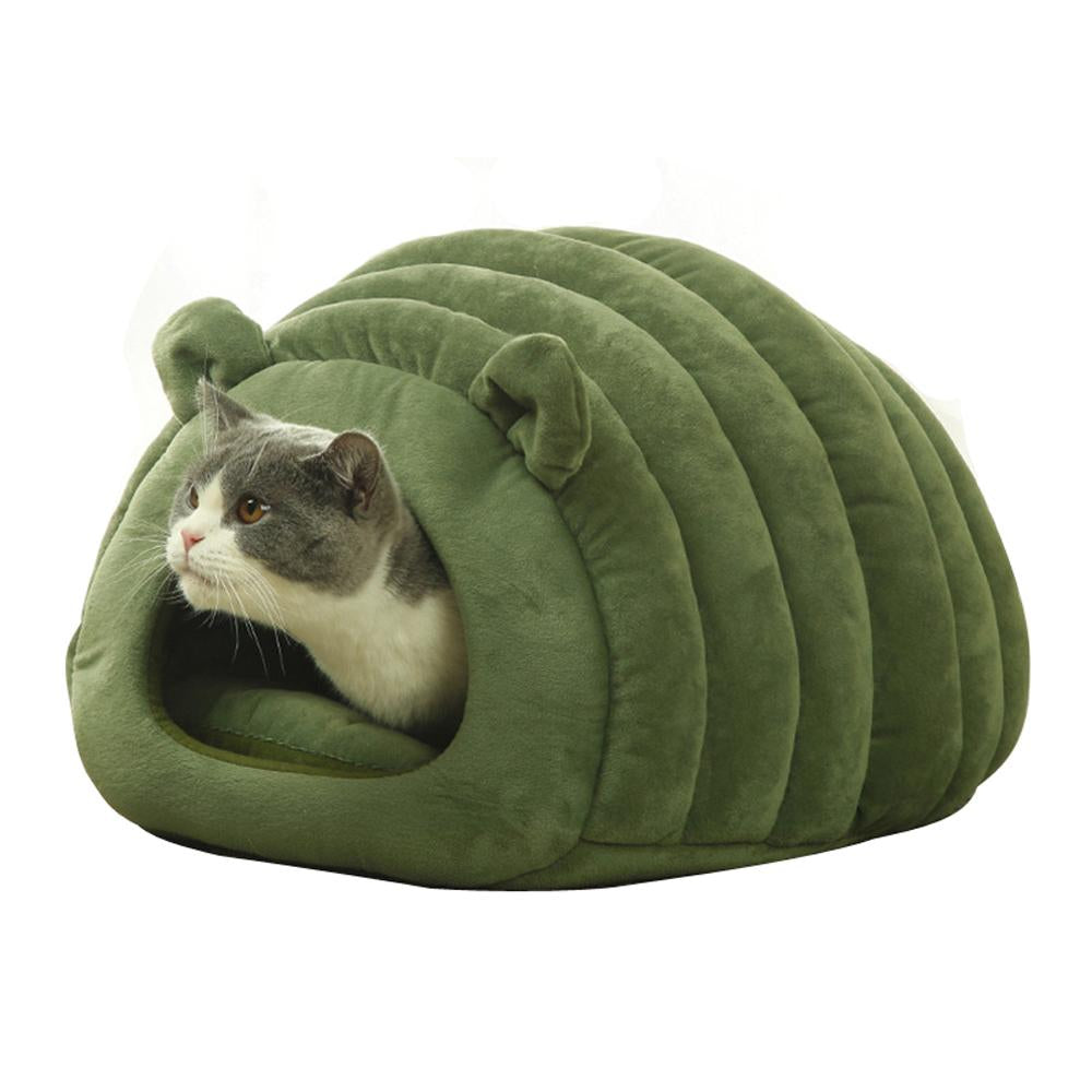 Cozy nook cave beds for dogs cat Nesting self heating warm semi-enclosed