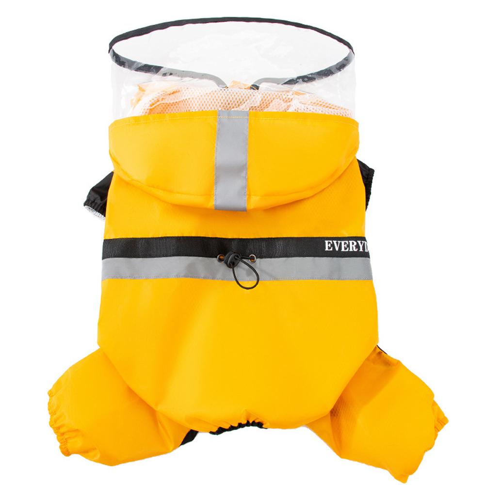 Pet raincoat Full Coverage Stylish Pet Essential Reflective Color Four-Legged Raincoat