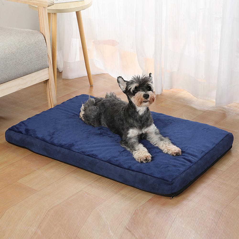 Dog Bed Mat Flannel Memory Sponge Oxford Cloth Chew of Proof Non-Slip