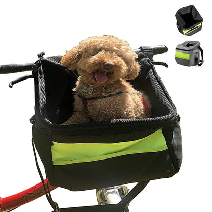 Portable Pet Bike Basket  Lightweight and Convenient for Comfy Dog Rides