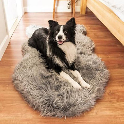 Pet Faux Fur Orthopedic Memory Foam Dog Bed Blanket Cat