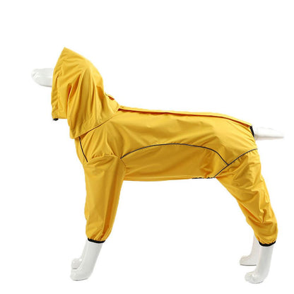 New Stylish Comfy Dog Full Coverage Raincoat Large Dog Waterproof Breathable