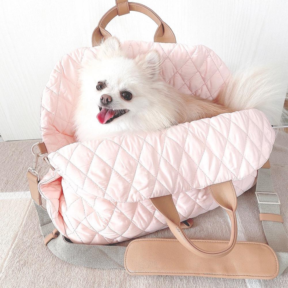 Nylon waterproof pet bag detachable handbag car seat dual-use travel