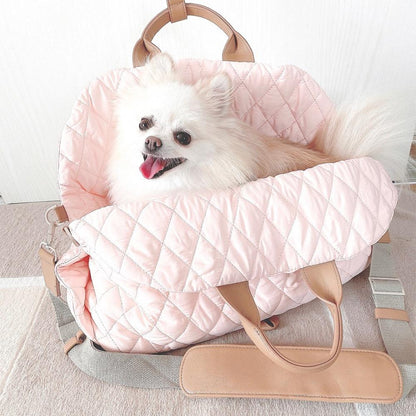 Nylon waterproof pet bag detachable handbag car seat dual-use travel