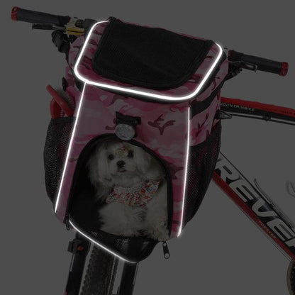 Dog Cat Bike Basket Multifunctional Pet Carrier Backpack Bicycle Front Bag Cat Carrier