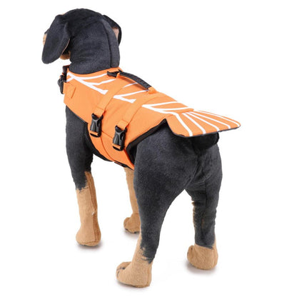 Whale mermaid chest back swimsuit life jacket Pet supplies Reflective buoyancy dog swimsuit