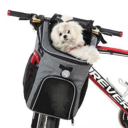 Dog Cat Bike Basket Multifunctional Pet Carrier Backpack Bicycle Front Bag Cat Carrier