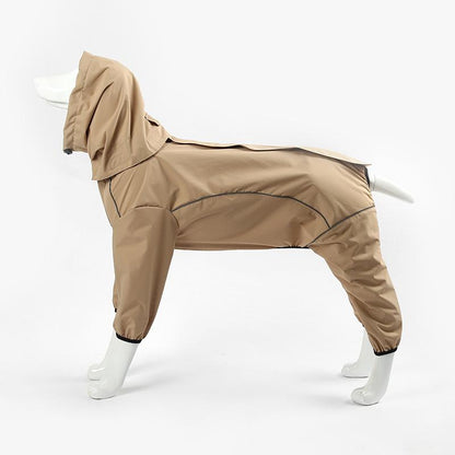 New Stylish Comfy Dog Full Coverage Raincoat Large Dog Waterproof Breathable