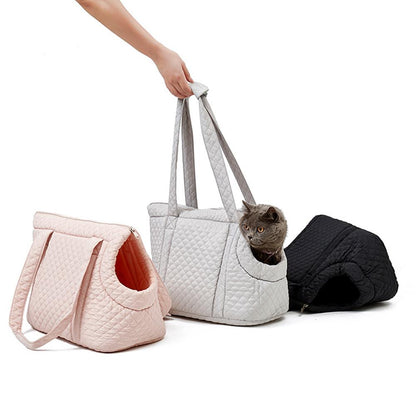 Portable shoulder bag for traveling carrier with dog and Cat