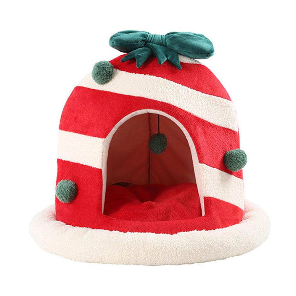 Pet Christmas Gift Cottage Cave Beds For Dogs Cat Removable and washable