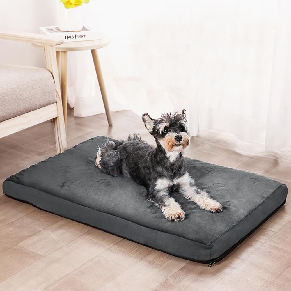 Dog Bed Mat Flannel Memory Sponge Oxford Cloth Chew of Proof Non-Slip