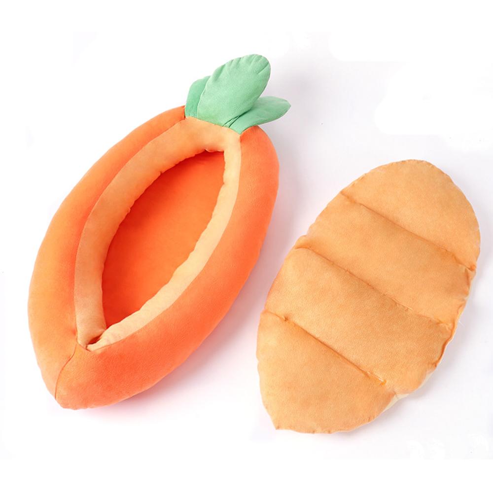 Creative Carrot Shape Cat Nest Pet Bed Soft Cozy Bed for Dogs Cats Puppy Kitten