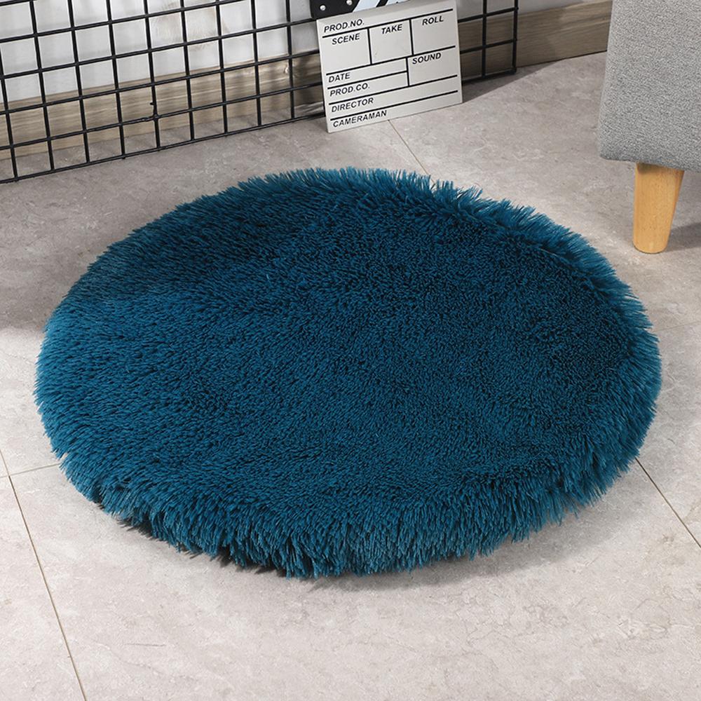 Super Soft Handmade Imitation Fur Round Fluffy Pet Dog Mat