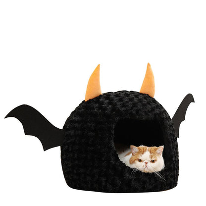 Short Plush Bat Shaped Cave Beds For dogs Cat Warm