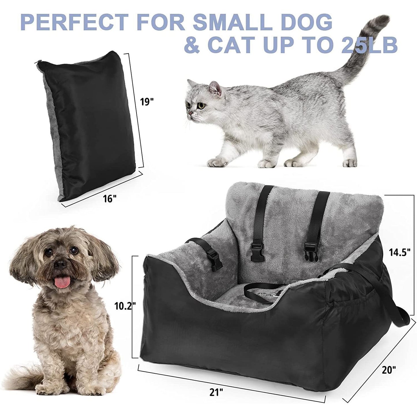 Pet Carrier Dog Cat Travel Bed Car Seat For Small to X-Large Size