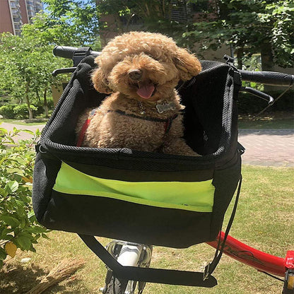 Portable Pet Bike Basket  Lightweight and Convenient for Comfy Dog Rides