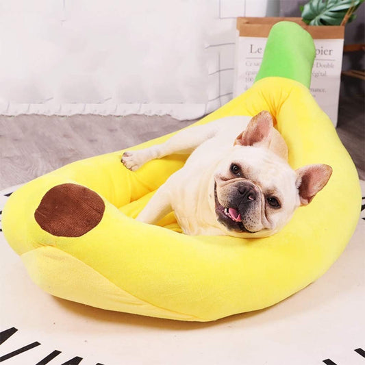 Pet Bed Cute Banana Shape Detachable Washable Nest Cushion for Dogs Cats