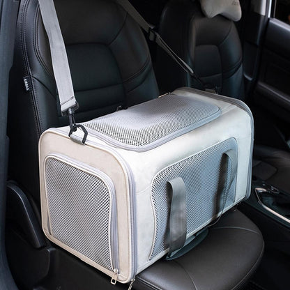 Pet carrier outing travel dog cat puppy handbag breathable Car messenger bag