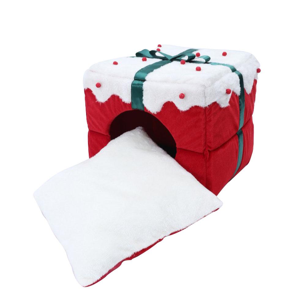 Pet Christmas Gift Cottage Cave Beds For Dogs Cat Removable and washable