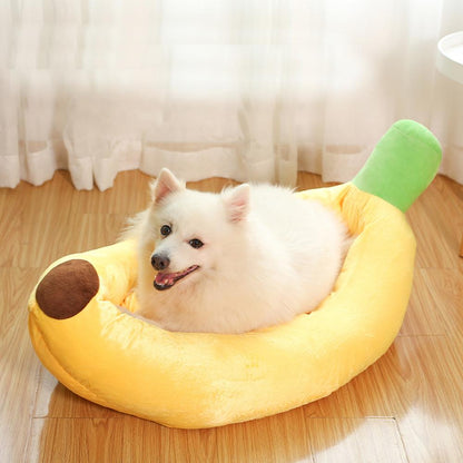 Pet Bed Cute Banana Shape Detachable Washable Nest Cushion for Dogs Cats