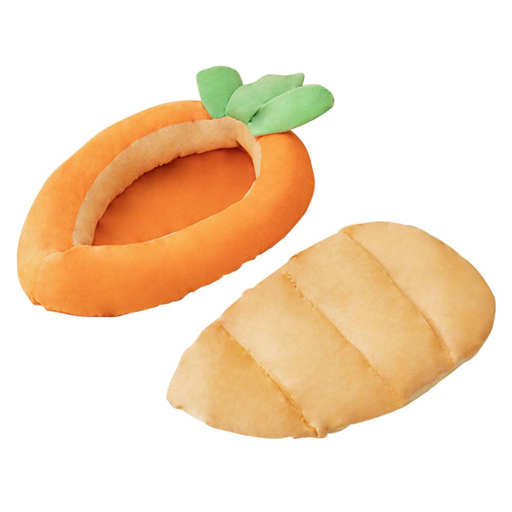 Creative Carrot Shape Cat Nest Pet Bed Soft Cozy Bed for Dogs Cats Puppy Kitten