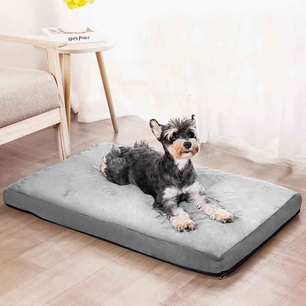 Dog Bed Mat Flannel Memory Sponge Oxford Cloth Chew of Proof Non-Slip