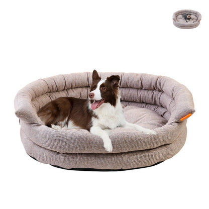 Pet dog cat bed with sofa couch mat Removable and washable burlap