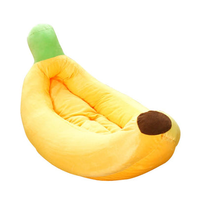 Pet Bed Cute Banana Shape Detachable Washable Nest Cushion for Dogs Cats