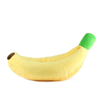 Pet Bed Cute Banana Shape Detachable Washable Nest Cushion for Dogs Cats