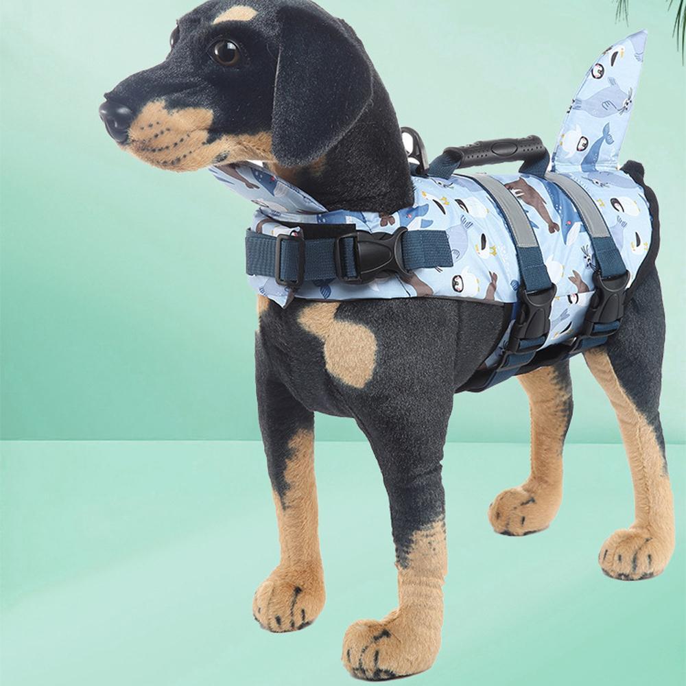 Whale mermaid chest back swimsuit life jacket Pet supplies Reflective buoyancy dog swimsuit