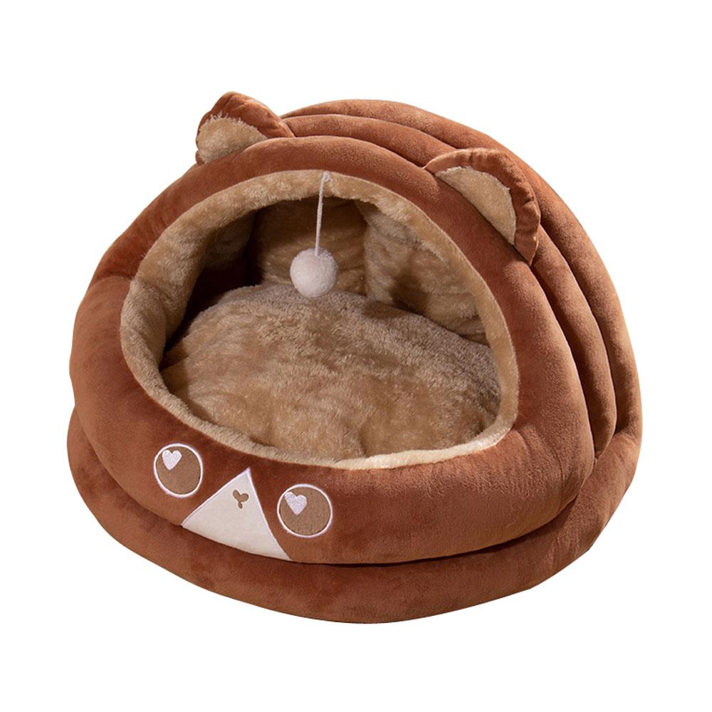 Cozy Nook Cave Beds for Dog Cat Self-Heating Semi-Closed Tent Foldable